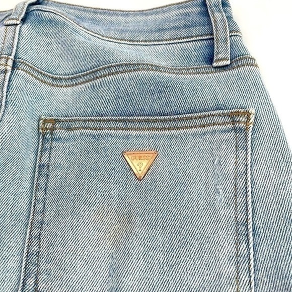 NWT High waisted Guess straight leg cropped distressed jeans size 24 - Picture 8 of 9